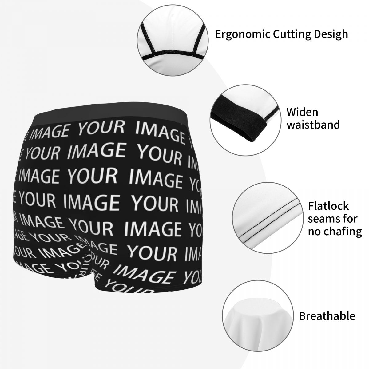 BataBata Your Image Custom Made Underwear Custom Design Your Own Underwear Customized Boxer Brief. 