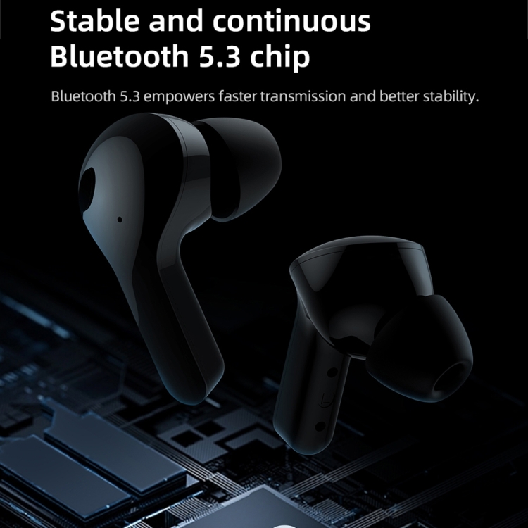 Mibro Earbuds 3 IPX4 Waterproof TWS Bluetooth 5.3 ENC Noise Reduction Earphone with Mic(Black) - B5