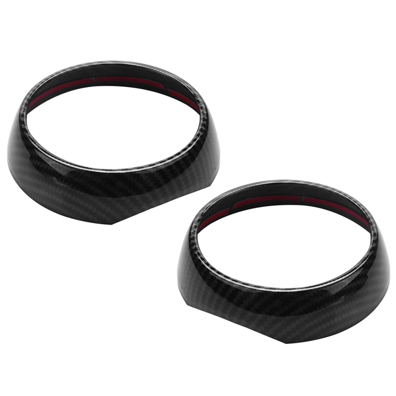 Car Dashboard Side Air Vent Decoration Ring Cover Trim Car Sticker Styling Carbon Fiber Style for Mini Cooper F55 F56 F57