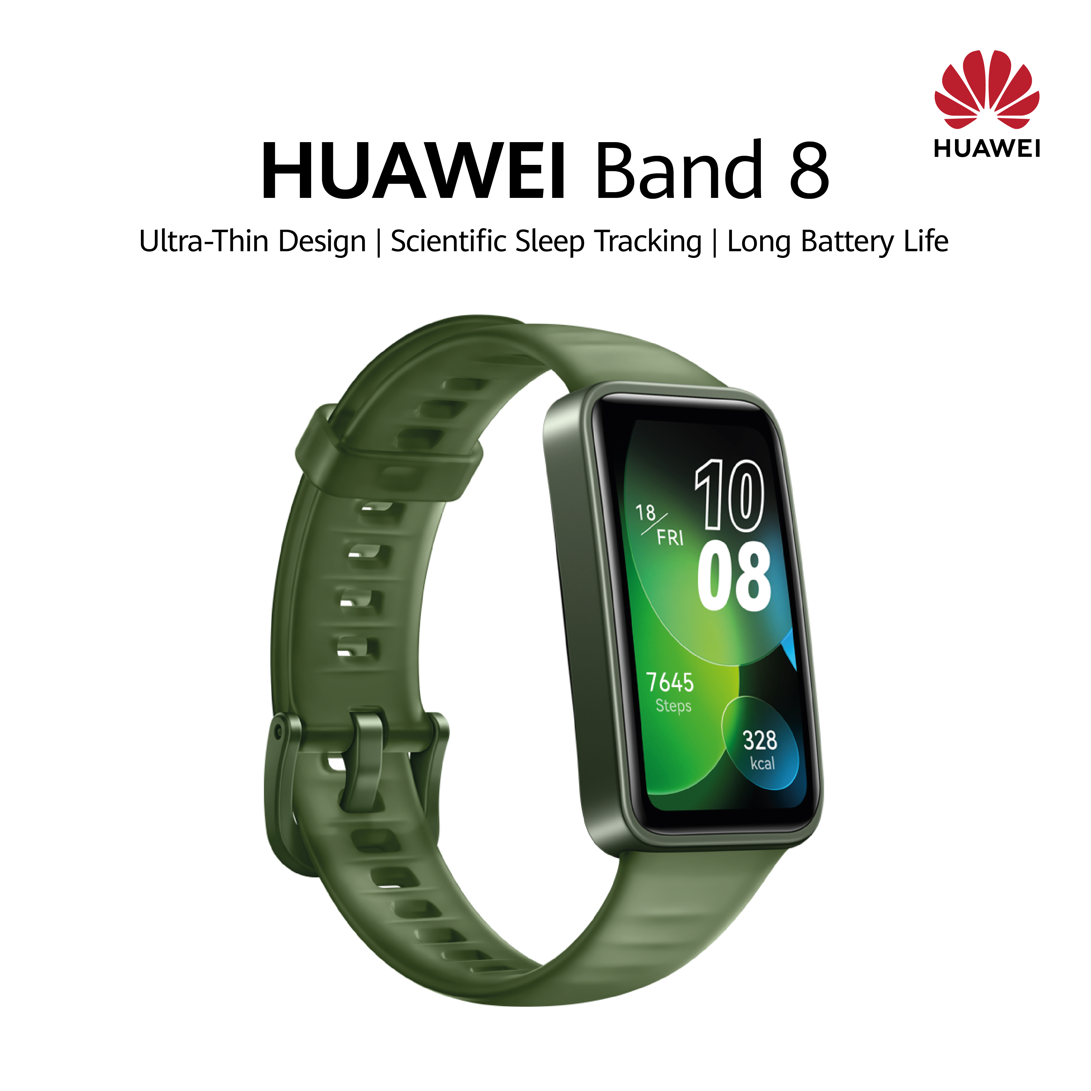 HUAWEI Band 8 1.47 inch AMOLED Touchscreen Display Automatic SpO2 Heart Rate Monitor 5 ATM Water-Resistant 14 days Battery Life 6 Months Warranty. 