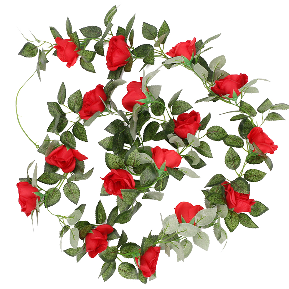 220cm Artificial Flower Rose Vine Hanging Garland Party Home Wedding