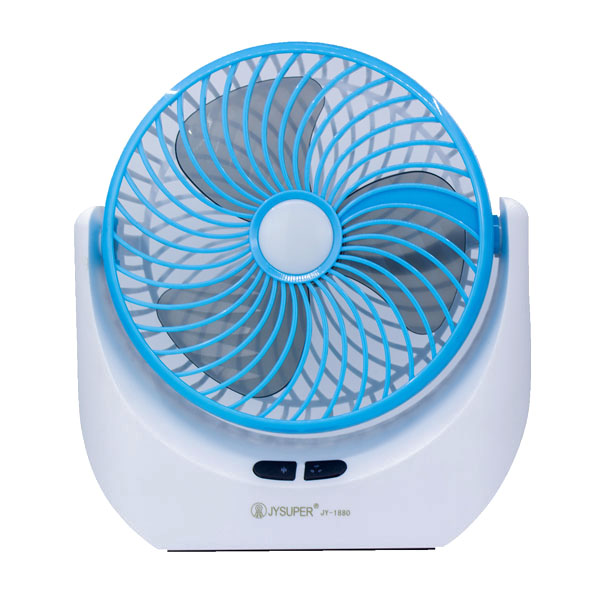 JY Super lithium rechargeable mini table fan with LED light JY-1880 - JY-1880. 