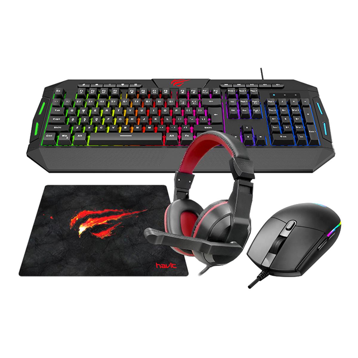 t KB501CM Gaming Wired Keyboard, Mouse, Headphone, Mousepad Combo (4 in 1)