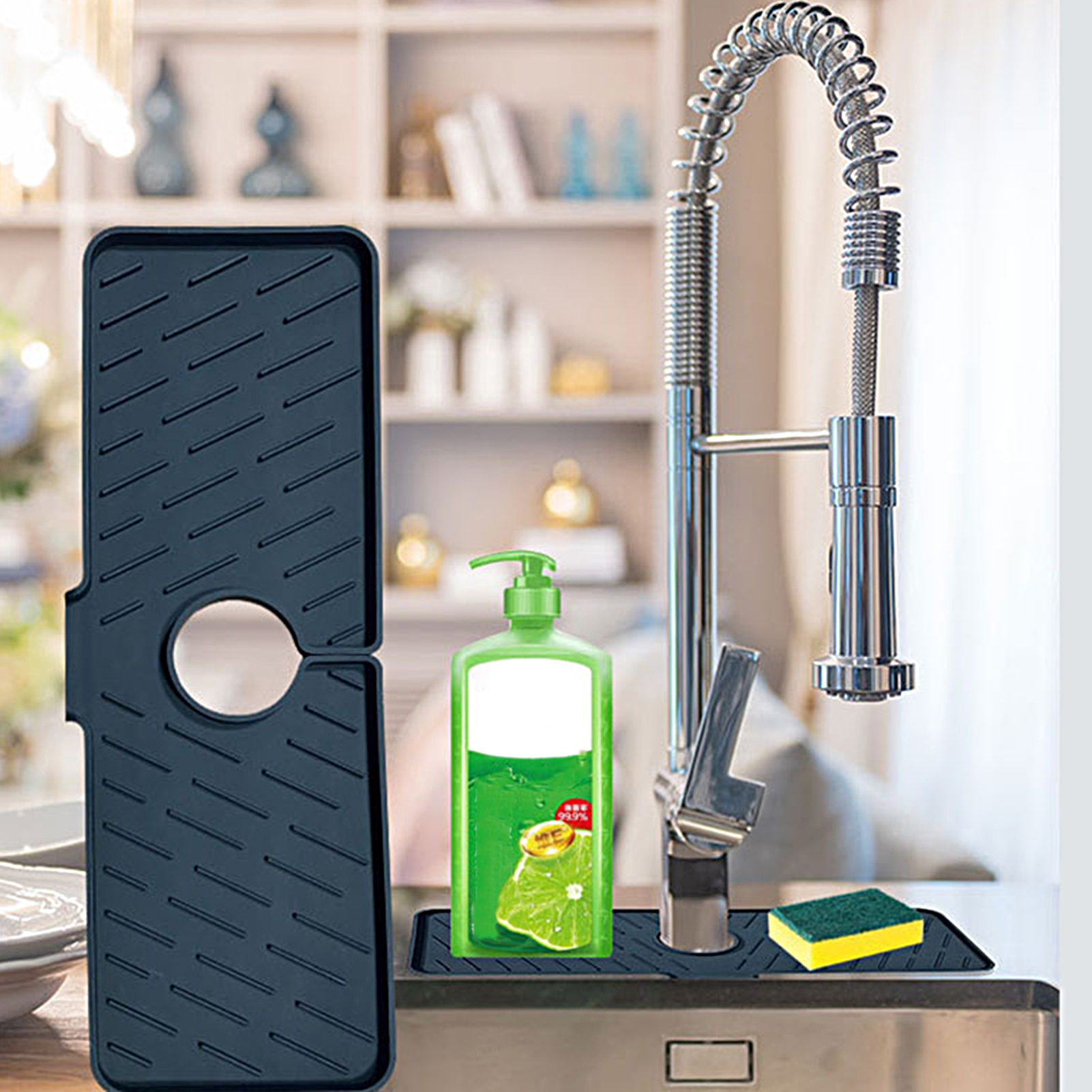 Faucet Drain Pad Quick Dry Water Splash Protective Mat Kitchen Sink Protector. 