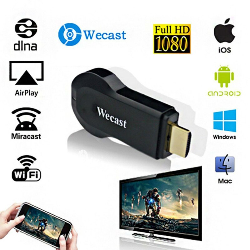 Wecast C2+ Miracast DLNA   Display TV  Streaming Media Player Suprt Mirroring Android Systerm. 