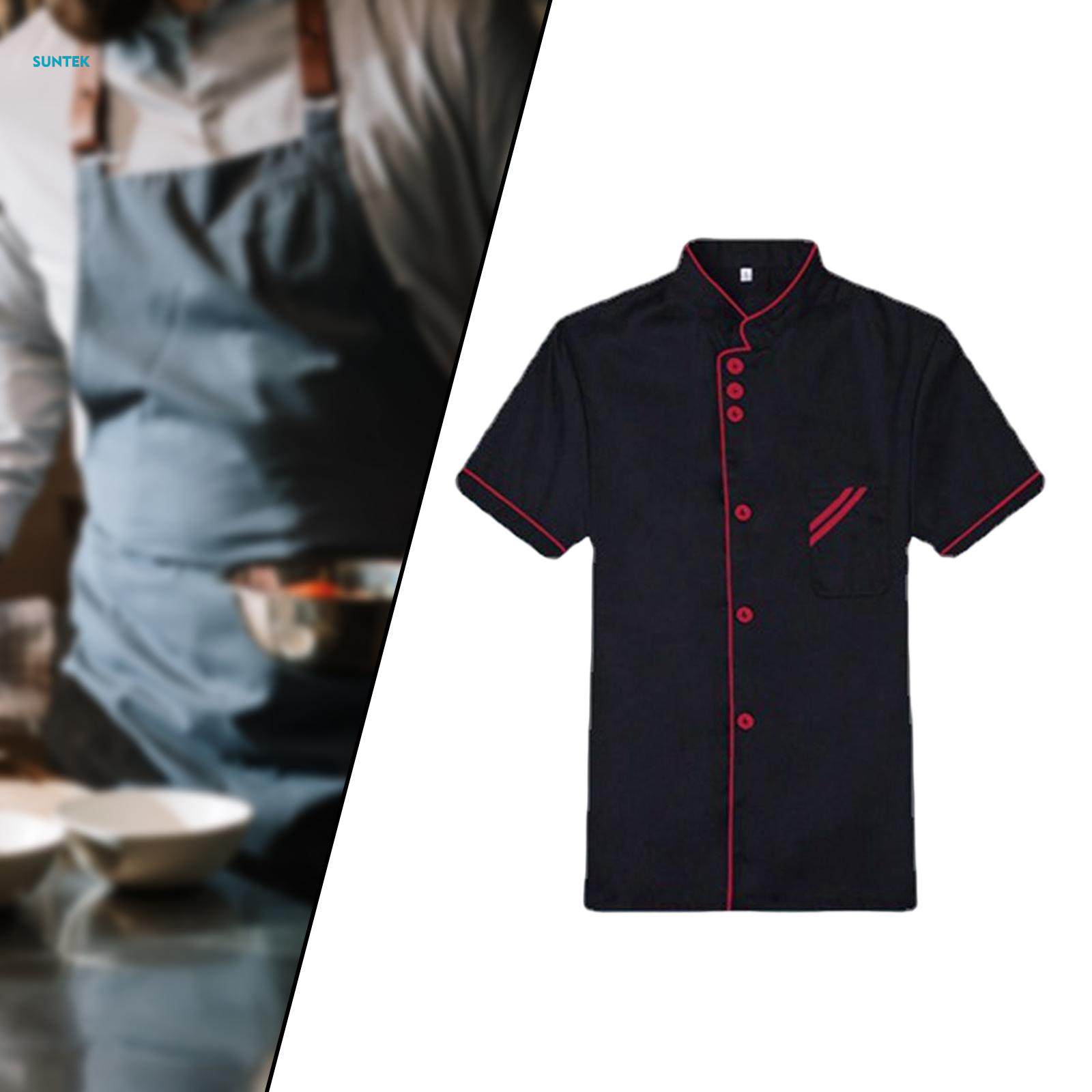 Chef Jacket Waiter Waitress Apparel Comfortable Chef Uniform for Restaurant XL. 