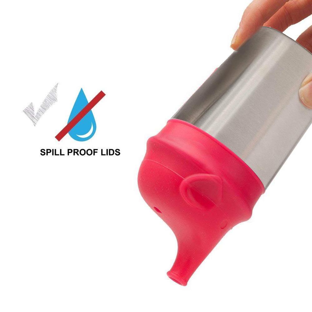 niceEshop Baby Sippy Cup Lids, 3/5PCS Spill Proof BPA Free Elephant Baby Universal Sipper Silicone Toddlers Sippy Lids Fit for Cup Size 2.17''-3.54''. 