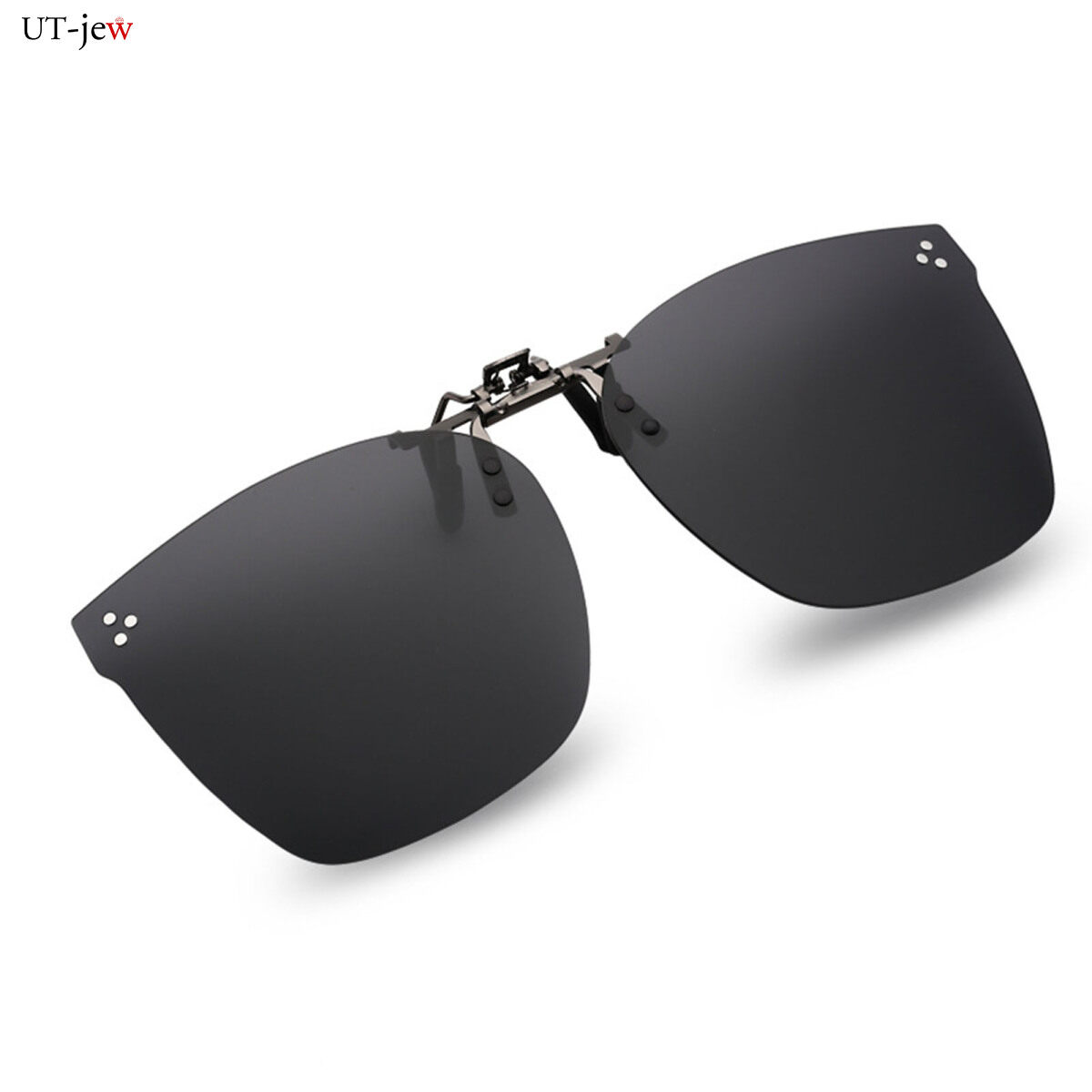 Clip On Sunglasses Rimless Clips Onto Nearsighted Glasses for Men Women Sunglasses Clips Comfortable to Wear Flip Up and Down Easy to Install