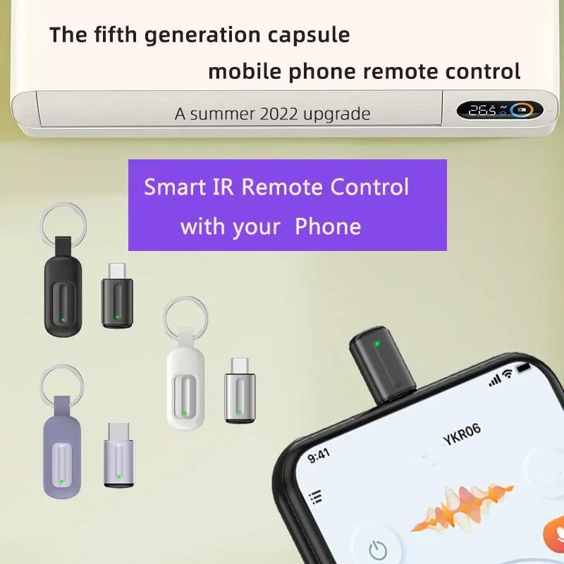 Smart Infrared Remote Control Type C IR Blasters Phone APP Control for IPhone 15 Smartphone IR Mini Adapter for TV Android IOS. 