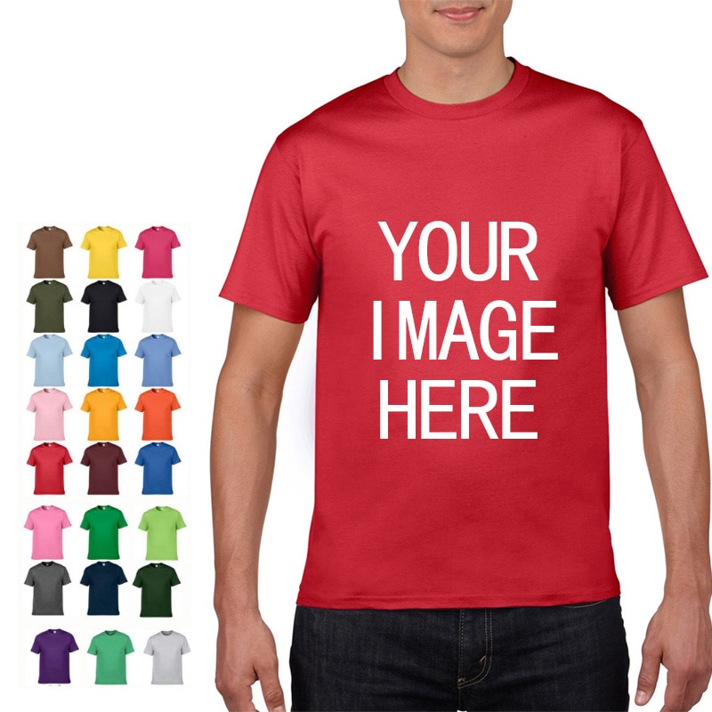 NO LOGO Price Cotton Short Sleeve Solid Color O-neck T-shirt Tops Tee Customized Print Your Own Design Printed Unisex Tshirt. 