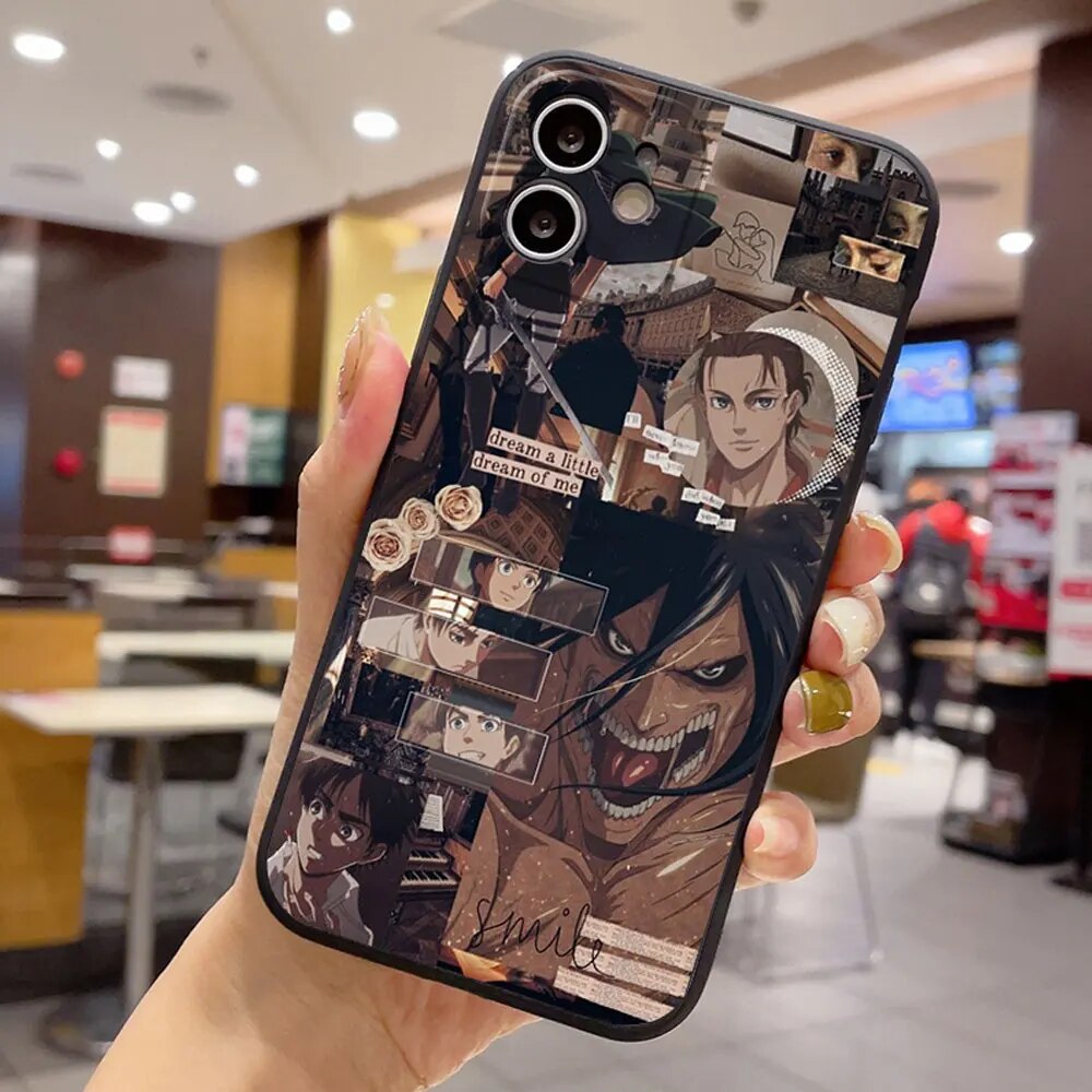 Anime Japanese Allen Attack on Titan Phone Case for IPhone 15 Pro Max 13 12 Mini 11 Pro XR XS X 8 7 14 Plus Soft Covers. 