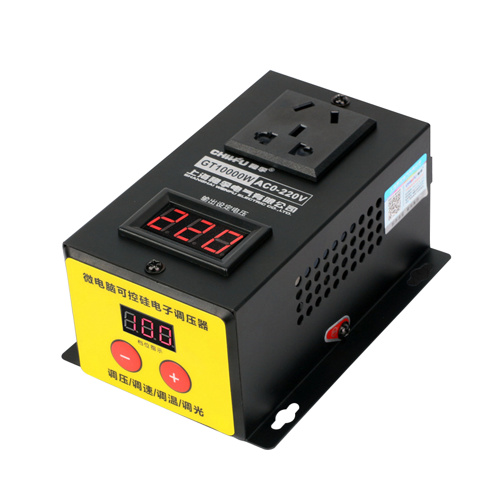 GC 220v 10000w High-power Scr age  Regulator With Heat Sink Motor/fan/electric Drill Speed Controller Governor age Controller model. 