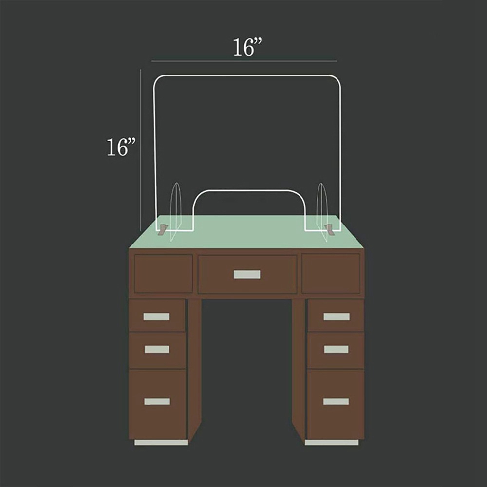 Sneeze Desk Partition Baffle Screen Anti- Transparent Isolation Protection Board Secure Divider Baffle. 
