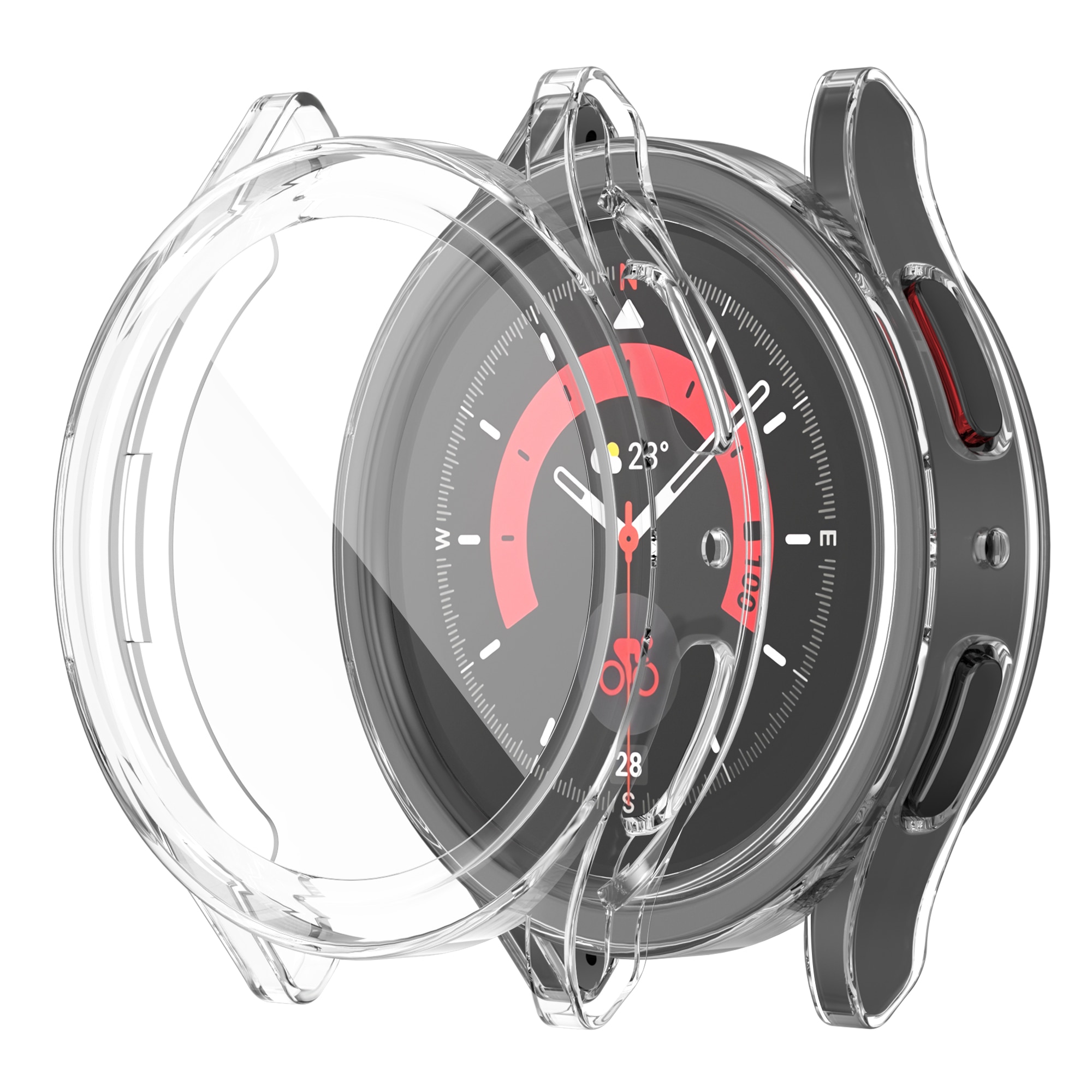 TPU Protective Case For Samsung Galaxy Watch 5 Pro 45mm Full Screen Protector Shell Bumper. 