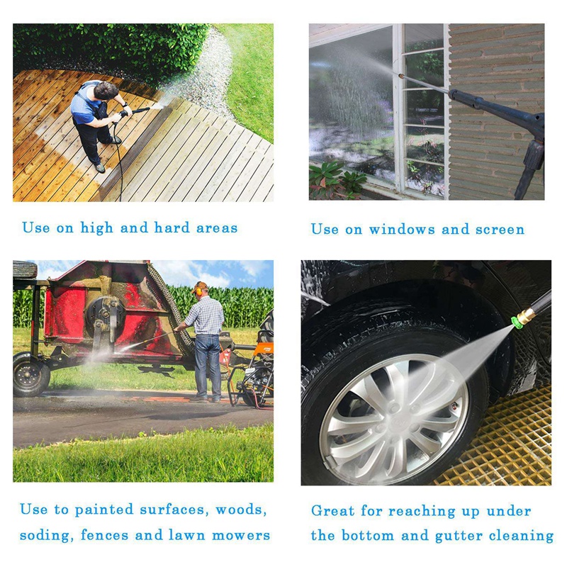 BRADOO- 7x High Pressure Washer Kit, 7 Power Washer Spray Nozzle Tips,1/4 Inch 4500 Psi (2.5 Gpm) & 5Pcs Pressure Washer Spray Nozzles 1/4 Quick Connection Spray Tip Set (4.0 Gpm). 