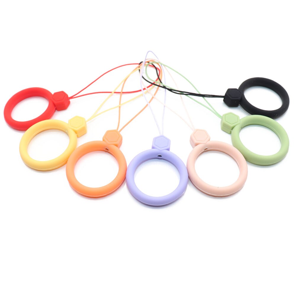 2 Pieces of Rubber Ring Strap Finger Holder Phone Bracket for Mobile Phone. 