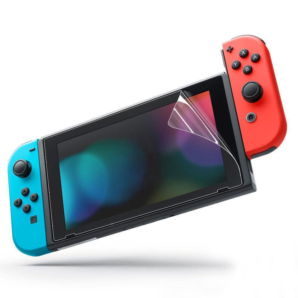 OSTENT 2pcs Clear Screen Protector Anti-Scratch Guard Shield Film Protective Cover for Nintendo Switch Console