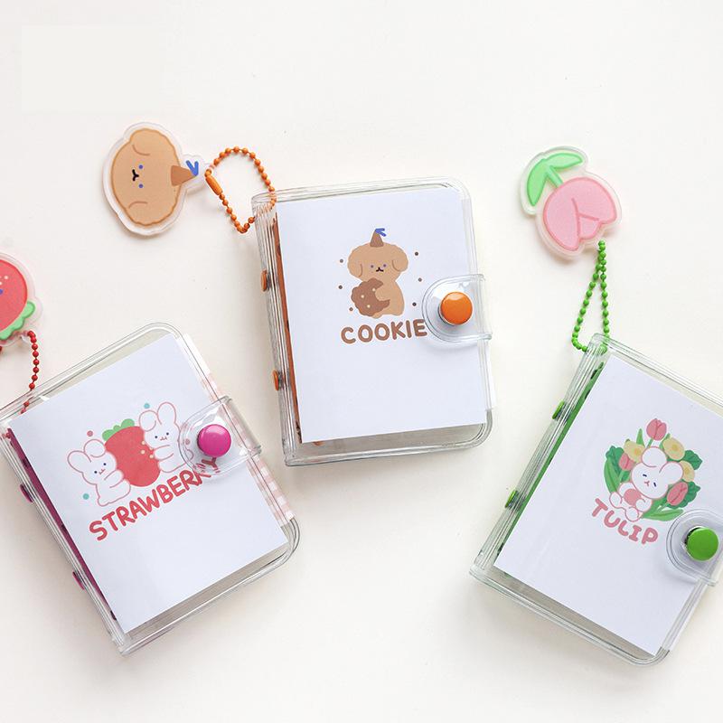 【happy one】Mini Size Clear 3 Ring Loose-leaf Notebook Set School Supplies Ring Planner Presented By Kevin&sasa Crafts. 