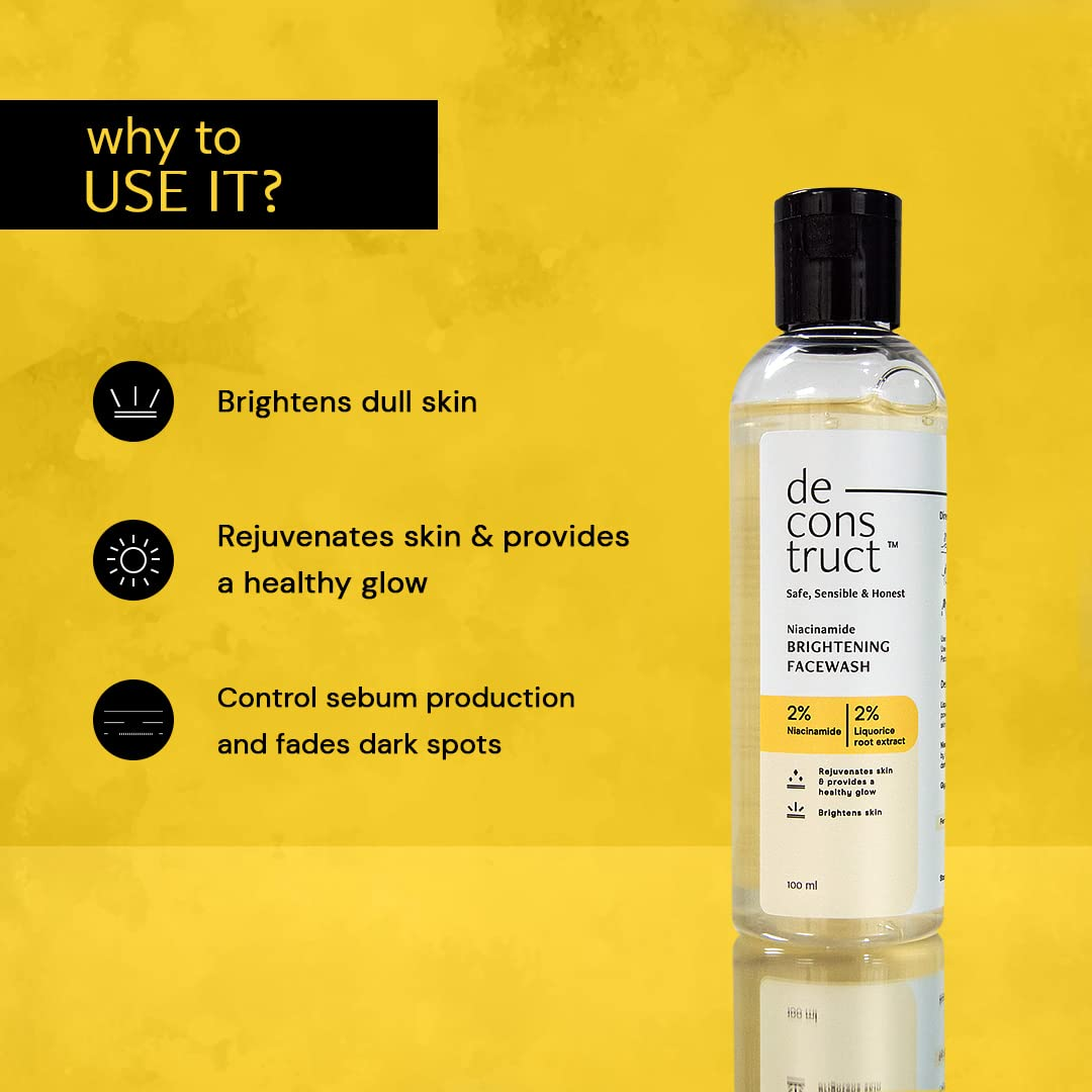 Deconstruct Niacinamide Brightening Face Wash - 100ml. 