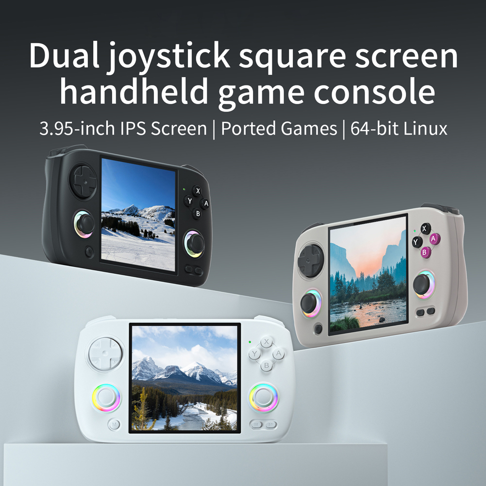 RG CubeXX Handheld Game Console WIFI BT HD-Connection 3.95inch IPS Video -Option -Grey-32G No Game-Option -Grey-32G No Game. 