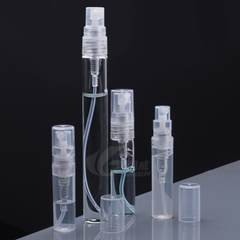 5Pcs 2/3/5/10ML Portable Mini Perfume Bottle Glass Empty Cosmetics Bottle Sample Test Tube Bottle Thin Glass Vials. 