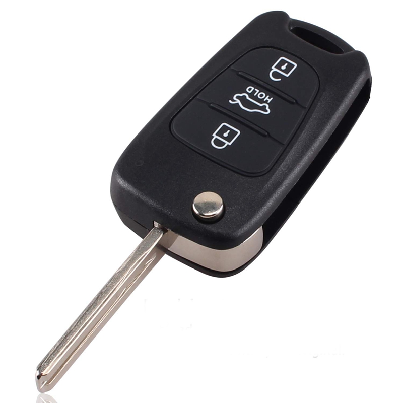 3 Buttons Flip Folding Remote Key Shell Case for Hyundai I20 I30 I35 IX20 IX35. 