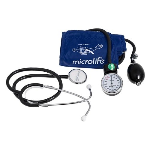 Microlife Manuel Blood Pressure Machine Monitor Sphygmomanometer- Analog Aneroid Manual BP Machine Set With Stethoscope. 