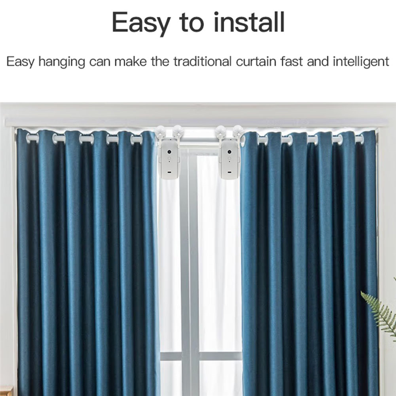 2PCS Tuya Smart Automatic Curtain Opener Bluetooth Roman Rod Curtains Switch for Alexa Google Home. 