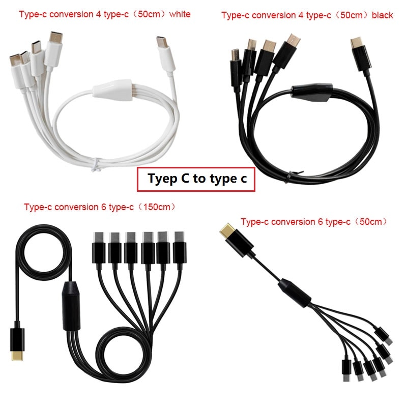 USB C Charging Cable 2 in 1 Multi Charging Cable Splitter USB to 2 Type C Charging Data Sync Cord Type-c conversion Type-c. 