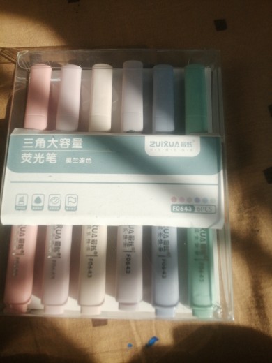 6 pcs/Pastel highlighters/Stationery/Pastel markers/Water-based markers/Inexpensive text highlighters f0643. 