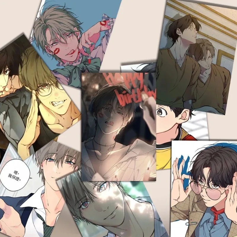 Lost in The Cloud Anime Stickers Skylar Cirrus Cartoon Sticker Korean BL Manwha Phone Case Decor Accessories Student Stationery. 