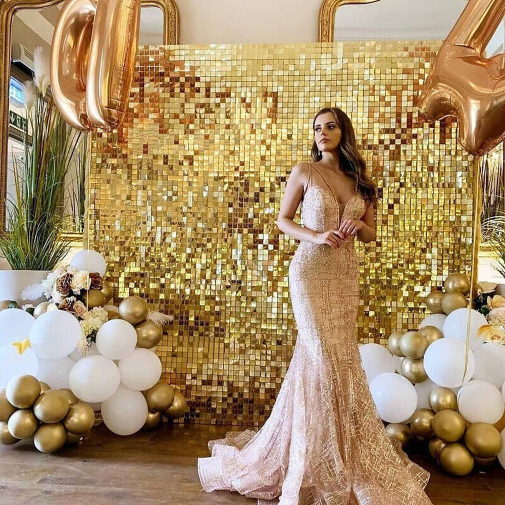 Glittery Backdrop Wall Panels Glamorous Dazzling Sparkling Sequin Backdrop Shimmering Luxurious Shimmer Backdrop for Wedding. 