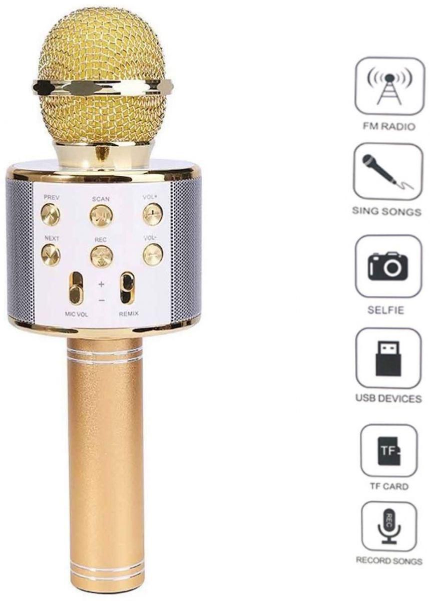 Wireless Bluetooth Microphone Speaker Karaoke WS-858. 