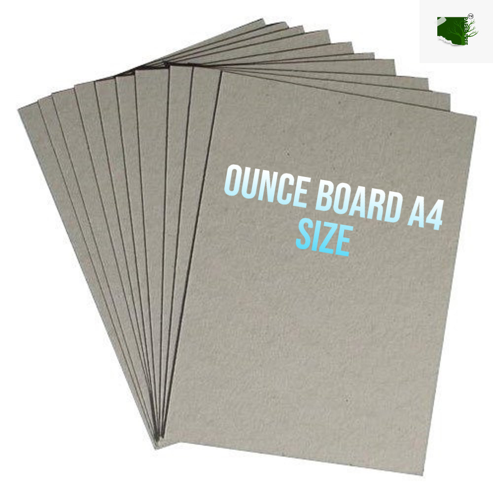 Ounce Board Hard Paper Board Grey Bord For Packaging and multiporpose use A4 size 5 Sheets