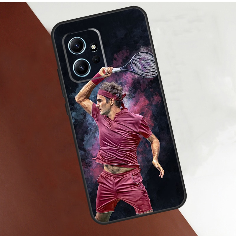 Tennis Roger Federer RF Case For Xiaomi Redmi Note 12 11 10 8 9 Pro 12S 11S 10S 9S Coque For Redmi 12 9C 10C 12C. 