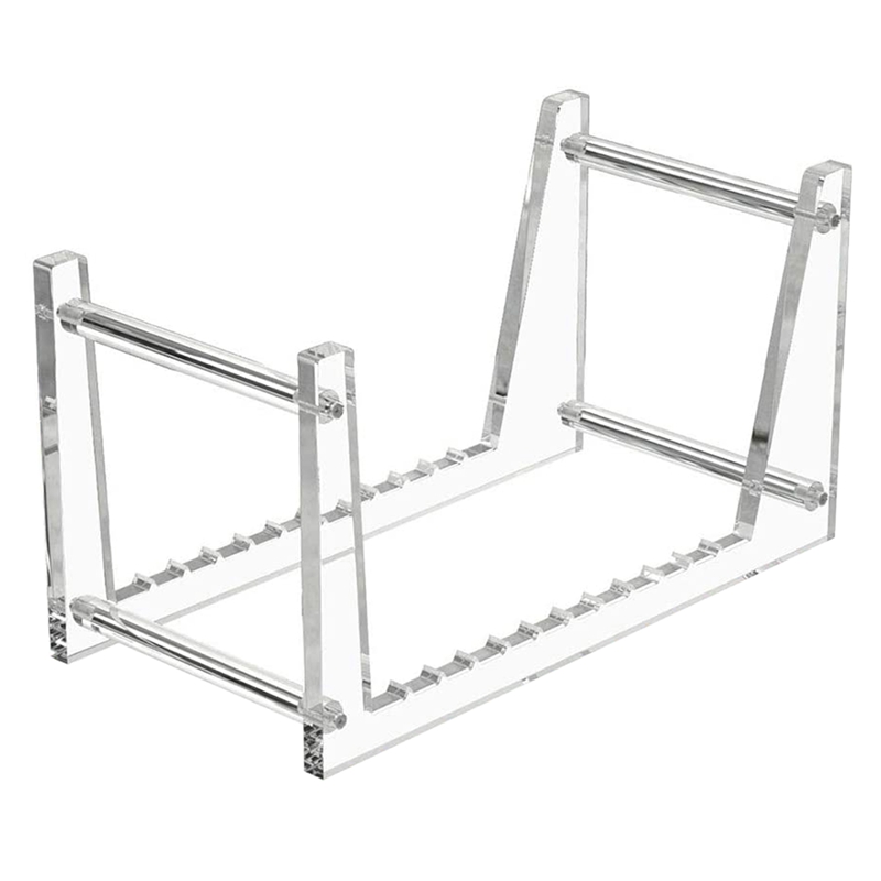 Clear Vinyl Record Stand Holder for Desktop Album Storage, Acrylic Vinyl Record Shelf Display 50 LPs