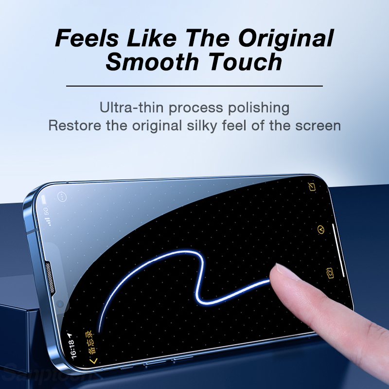Sanptoch Full Screen Protector With Easy Install Kit For iPhone 15 14 13 12 11 Pro Max Plus Tempered Glass For iPhone X Xs Max XR Privacy GreenRay HD Dust Proof Protective Film. 