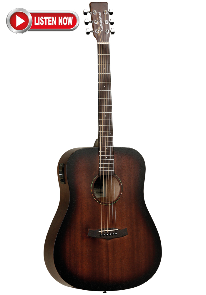 Tanglewood Crossroads Dreadnaught With Electronics TWCR DE Electro Acoustic Guitar with Gig Bag with Built in Tuner. 