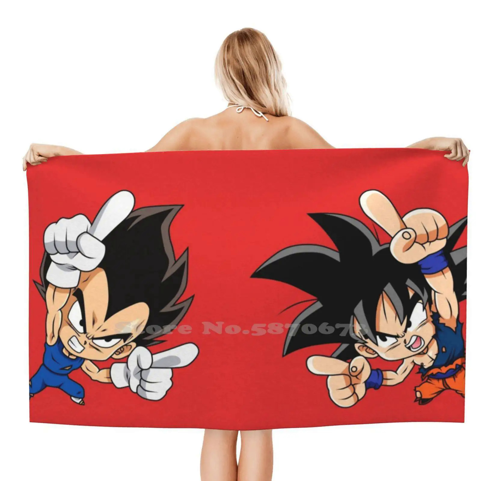 Vegeta And Goku Dance Soft Comfortable Bath Shower Towel Goku Vegeta Vegito Gogeta Dance Dbsuper Z Dbz Super Dbs Ssj