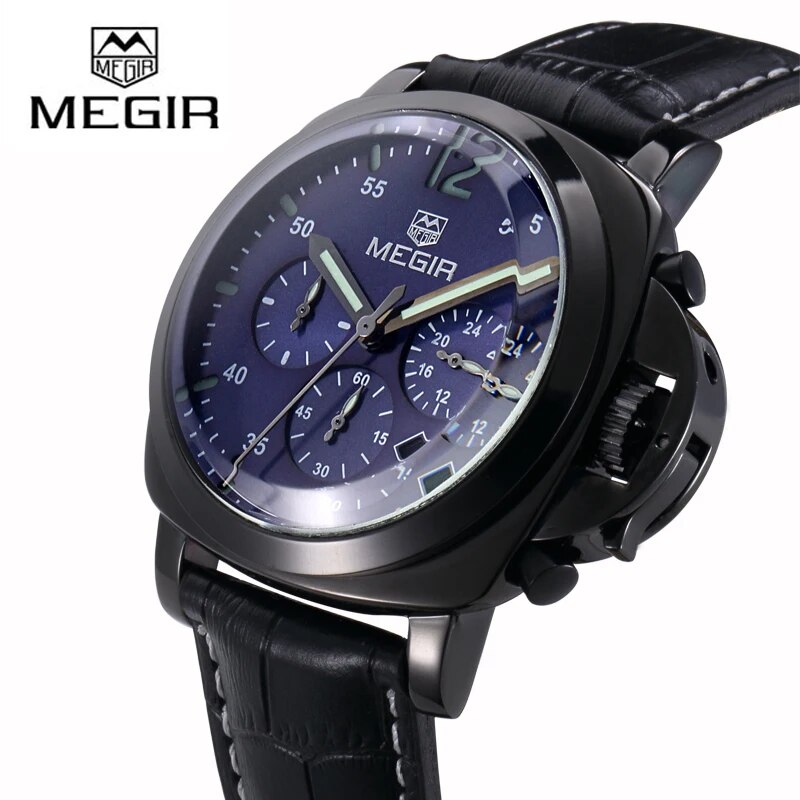 MEGIR 3006 3406 Watch Men Waterproof Chronograph Military Male