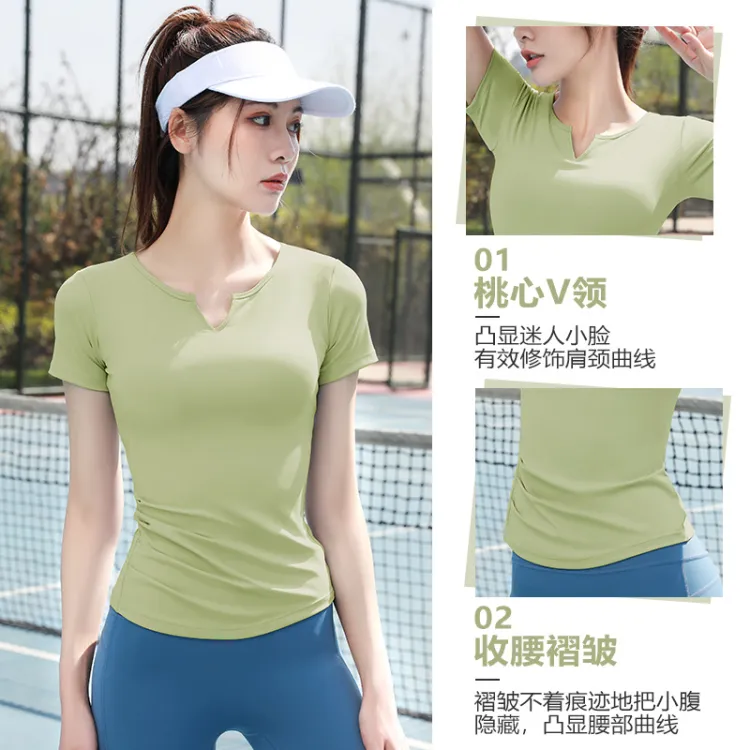 Short Sleeve With Chest Pad For Women Summer Professional Pilates