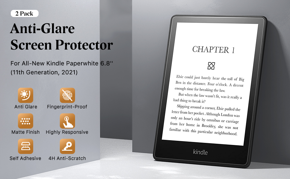 Screen Protector For 6.8'' Kindle Paperwhite 11th Generation 2021 Kindle Paperwhite Signature Edition 9h Tempered Glass Film For Kindle Hd Clear Bubble Free Scratch Proof Case Friendly 2 Pack - View #10