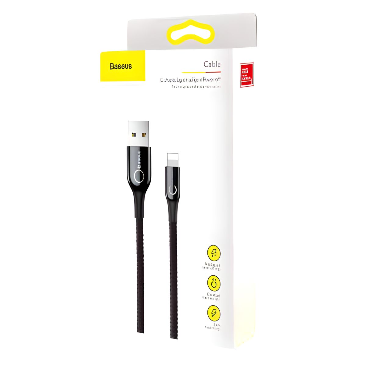 Baseus C-Shaped Light Intelligent Power-Off iPhone Lightning Cable - 1M. 