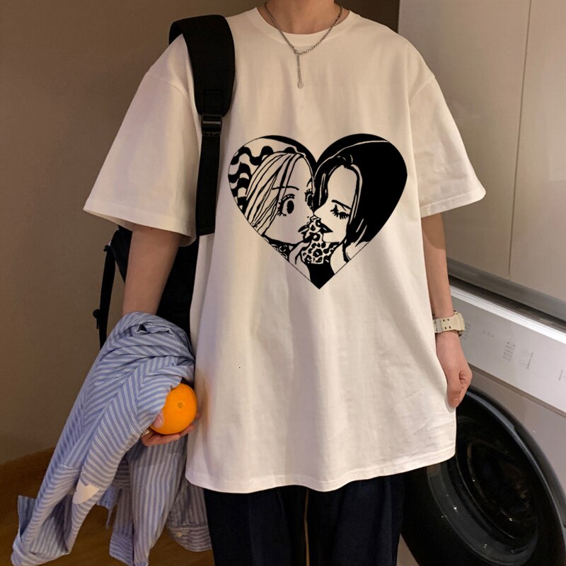 nana osaki tshirt male white t shirt casual harajuku streetwear japanese clothes tshirt harajuku kawaii. 