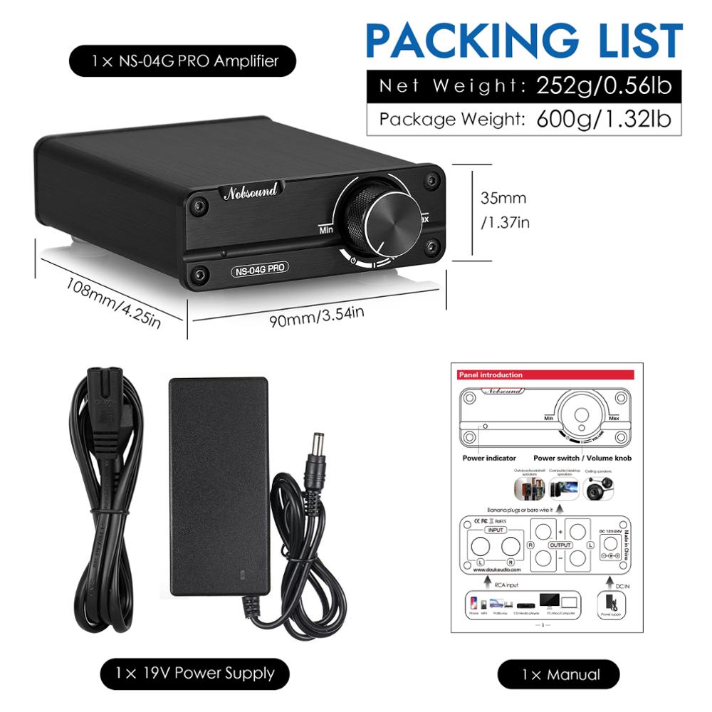 Douk Audio NS-04G PRO HiFi 2.0 Channel Mini Class D TPA3116 Digital Amplifier Stereo Audio Amp 100W*2 For Speaker - Without Power Supply. 