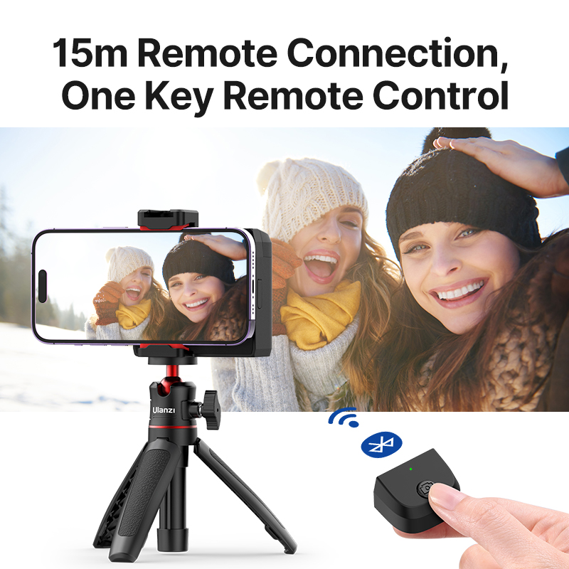 Ulanzi CG02 Smartphone Selfie Grip Wireless Bluetooth Handle with 5500k Fill Light Phone As Camera Photo Stabilizer. 