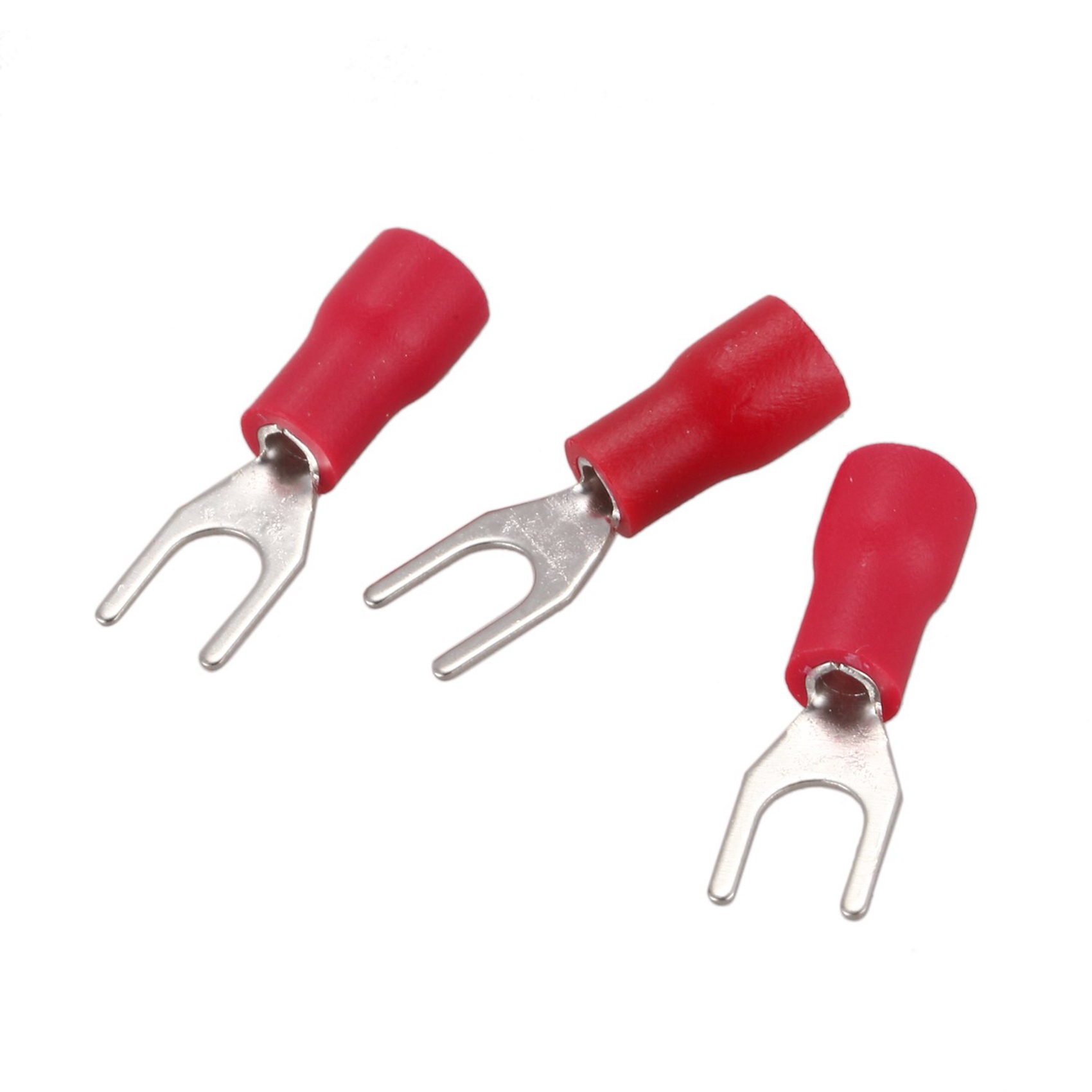 200 Pcs 4mm Fork AWG 22-16 Pre Insulated Terminal Cable Lug. 