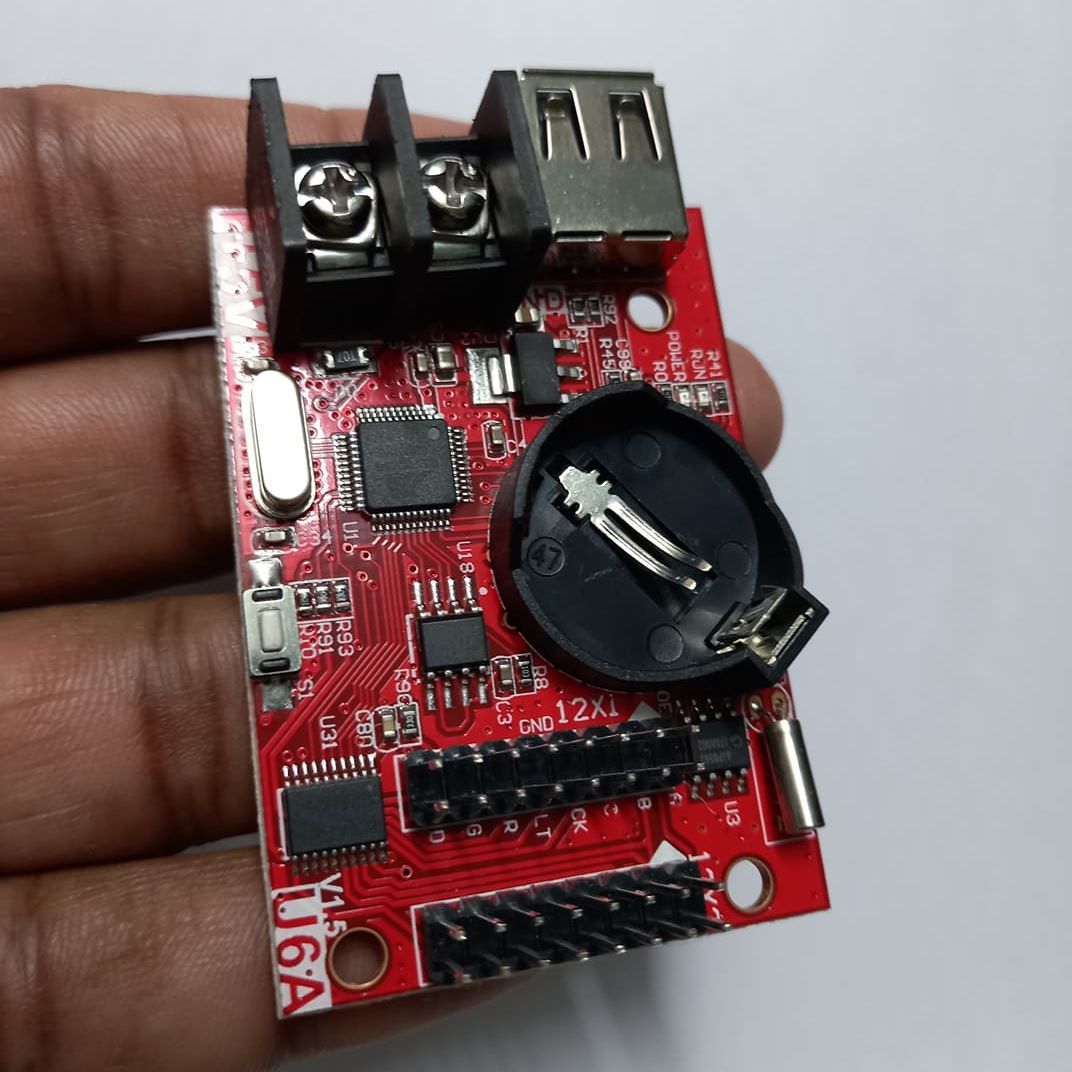 HD-U6A Single Color 320x32 Pixel 12 Led Control Card 2 Line Pixel Support U6A Driver Board  p10 p16 p20 Single Color Panel Replacement U6A LED Driver Control Board . 