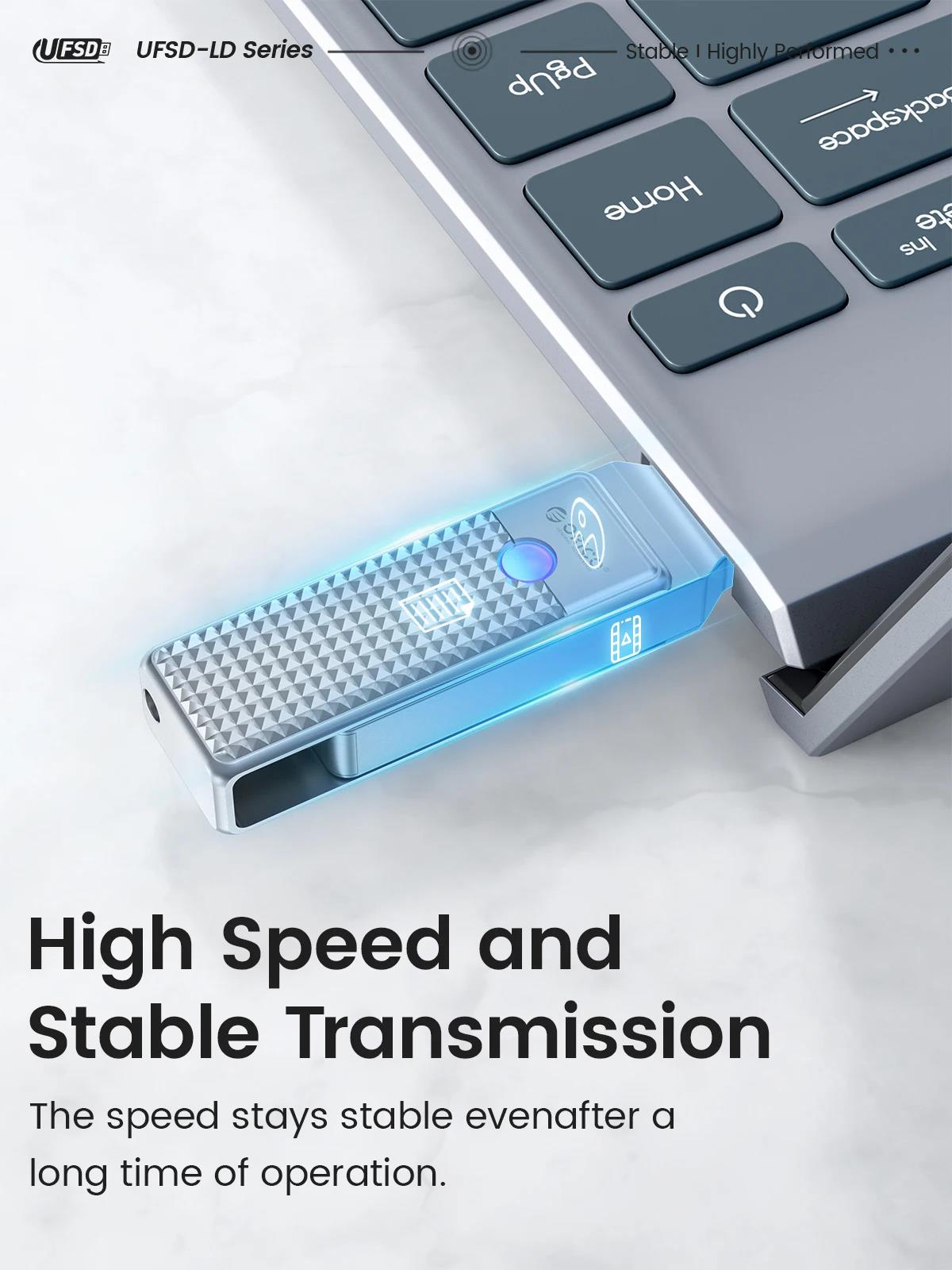 ORICO 2 in 1 OTG USB 3.2 Usb-C Flash Pen Drive Memory Stick Usb3.2 Flash Disk 64GB/128GB/256GB Type C Pendrive. 