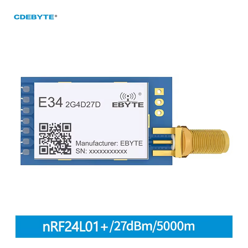 E34-2G4D27D/original nrf24l01 RF chip 2.4G wireless transceiver module with automatic frequency hopping and full dual channel high-power transparent transmission